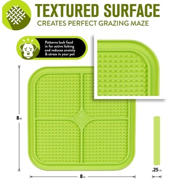 Hyper Pet Boredom Buster Calmers/ Slow Feeder/ Licking Mat/ Green - Picture 7 of 8